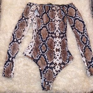 Off the shoulder body suit
